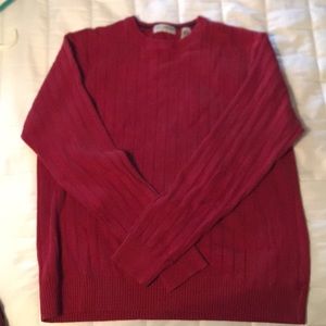 Red sweater ribbed